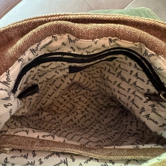 Fossil Mona Crossbody Handbag Canvas Boho Messenger - Picture 6 of 7